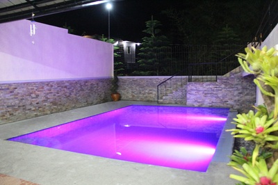 tagaytay house for rent
Casa Minerva Tagaytay in-pool lighting pink